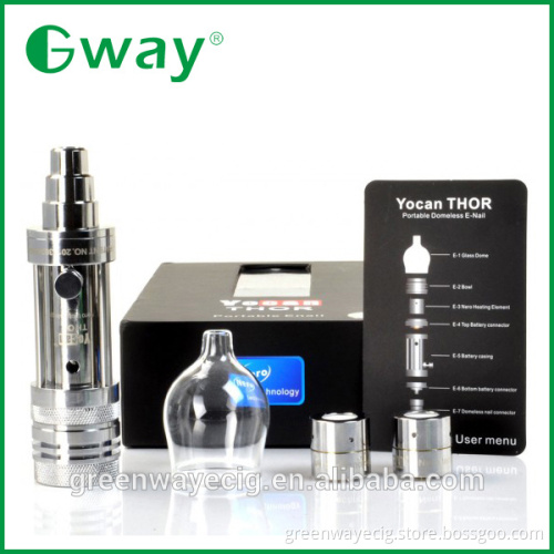 Hottest selling dry herb vaporizer Yocan thor dry herb vaporizer Nero Technology glass smoking pipe enail Yocan Thor